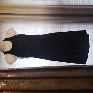 Black mini dress with sexy back criss cross straps